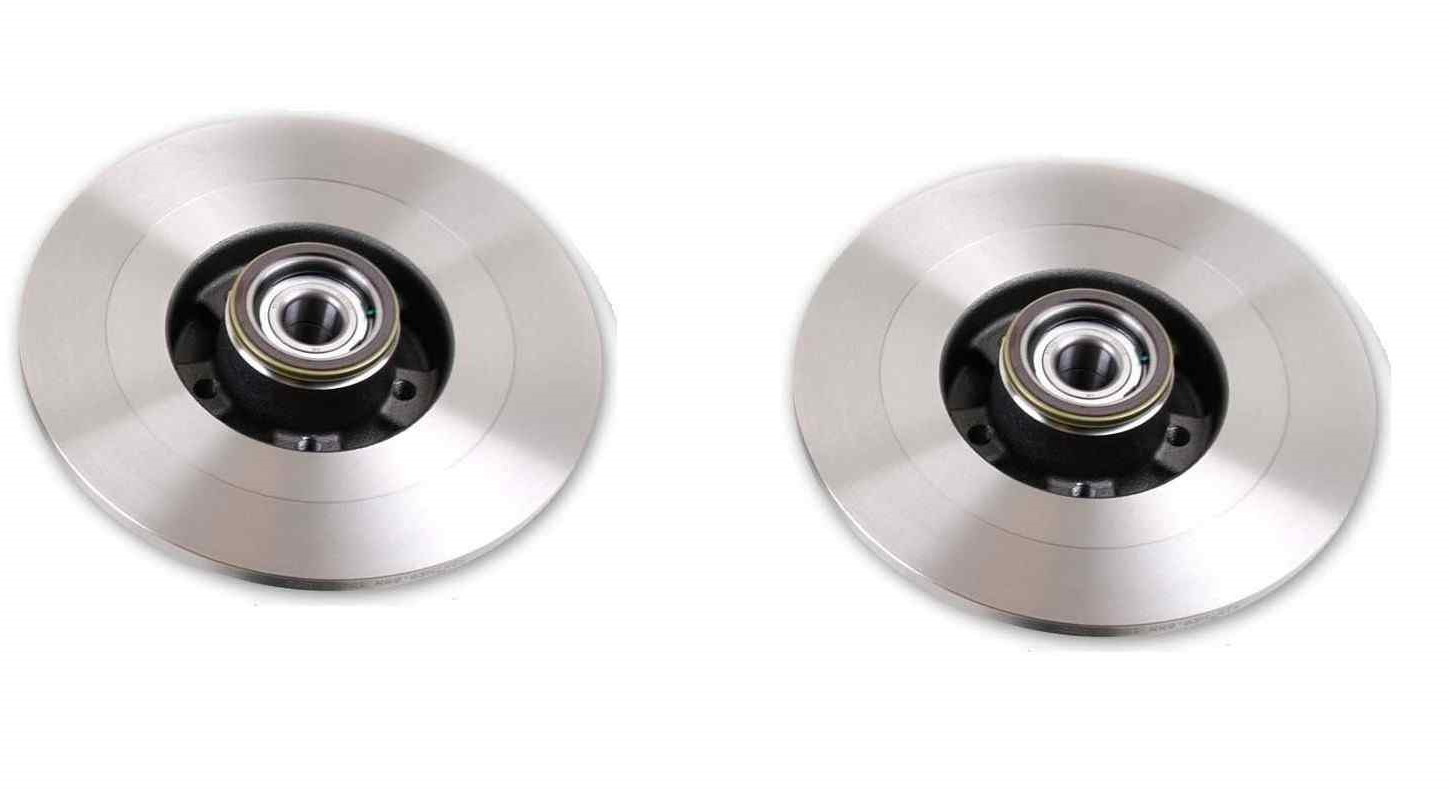 Jeu De 2 Disques De Frein Arrière Pour Peugeot 207 208 307 2008 - Avec Roulements