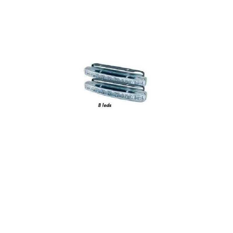 Feu de jour Diurnes 8 leds (lot de 2)