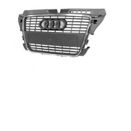 Grille de calandre Audi A3 Sans Pack Control NOIRE et CHROME AD1706B