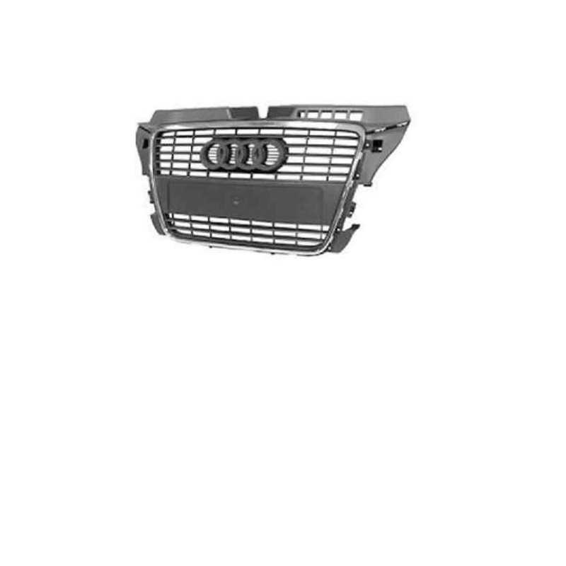 Grille de calandre Audi A3 Sans Pack Control NOIRE et CHROME AD1706B