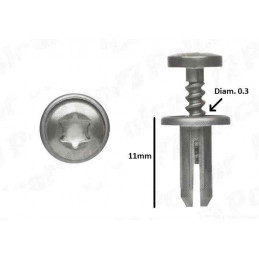 10 Clips Rivets Peugeot Citroën et Renault