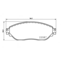 Jeu de 4 plaquettes de frein BREMBO P59082