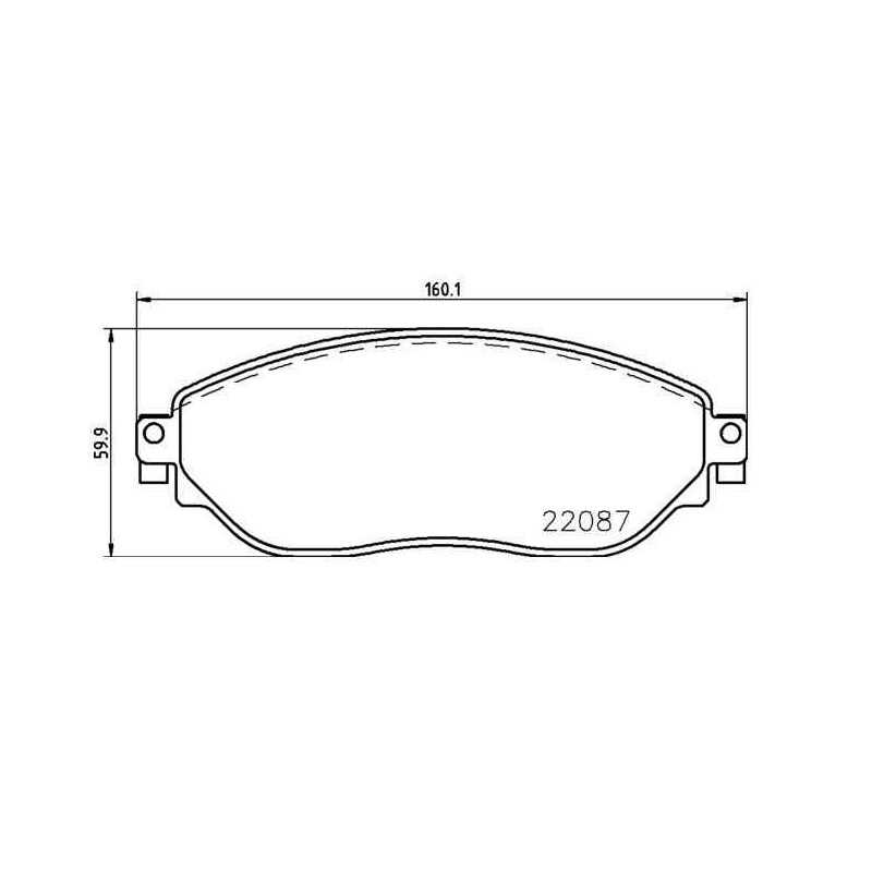 Jeu de 4 plaquettes de frein BREMBO P59082