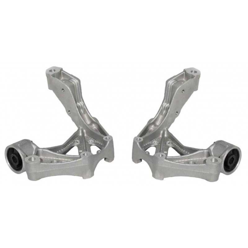 2 Demi Berceaux, Support de triangle Alu avec silent bloc renforcé Seat Ibiza Cordoba Skoda Fabia Vw Polo BF-112001+BF-112002