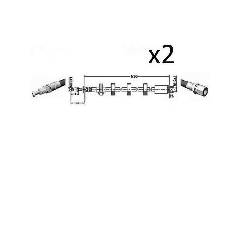 Lot 2 Flexibles de frein avant gauche droit Peugeot 406 720 889+520192 Lot 2 Flexibles de frein avant gauche droit Peugeot 406 720 889+520192