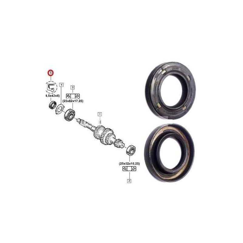 Joint Spy de boite a vitesse Renault Nissan 24,5x42x6 19036867B Joint Spy de boite a vitesse Renault Nissan 24,5x42x6 19036867B