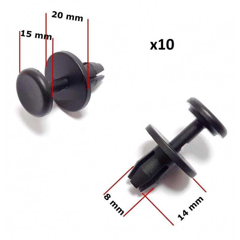 10 Clips, rivets pare boue pour Citroen C2 C3 C4 C5 C6 C8 Xsara Jumpy Peugeot 107 207 307 407 807 Expert 3660 10 Clips, rivets pare boue pour Citroen C2 C3 C4 C5 C6 C8 Xsara Jumpy Peugeot 107 207 307 407 807 Expert 3660