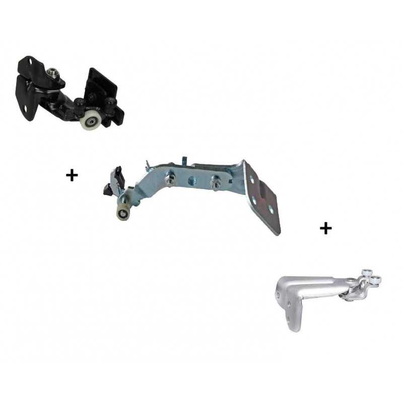 Kit galets rouleaux de guidage porte coulissante latérale droite Citroen Jumper 3 Peugeot Boxer 3 Fiat Ducato 3 EZC-FT-088+HP...