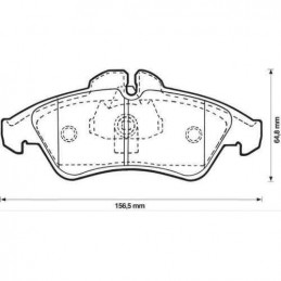 Jeu de plaquettes de frein avant EICHER pour Mercedes Sprinter LT2 LT3 101220299