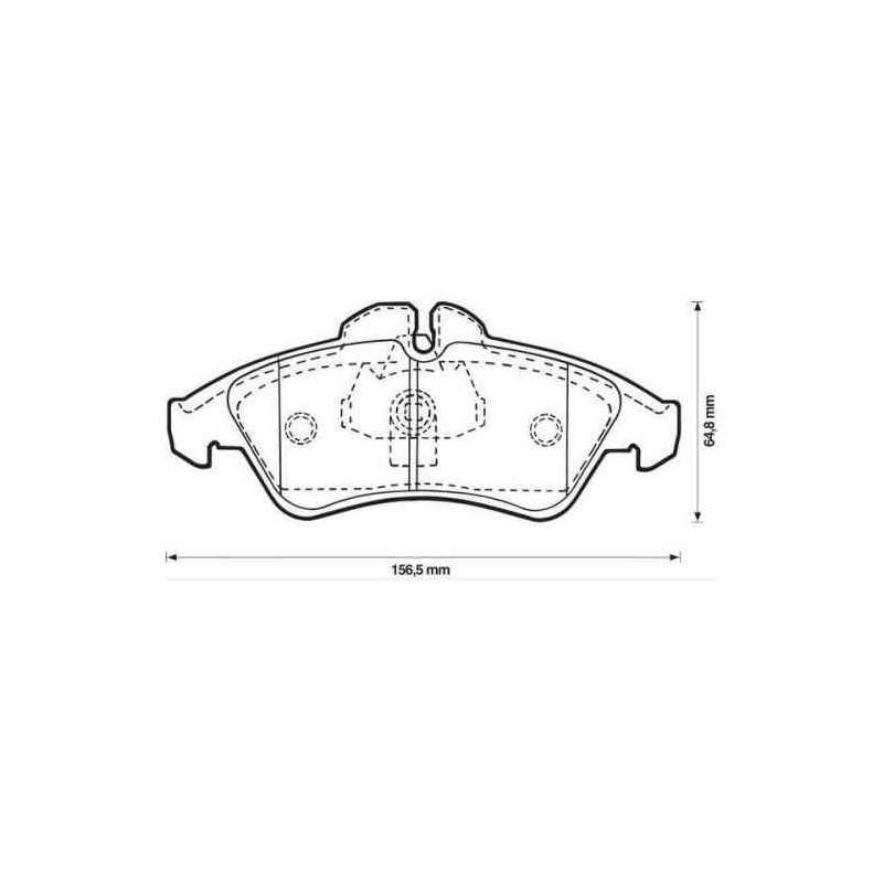 Jeu de plaquettes de frein avant EICHER pour Mercedes Sprinter LT2 LT3 101220299