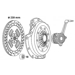 Kit d'embrayage sans volant moteur LUK Citroen C4 Grand Picasso 623 3241 34