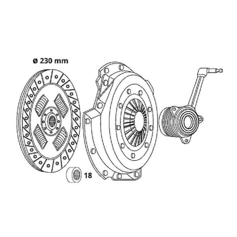 Kit d'embrayage sans volant moteur LUK Citroen C4 Grand Picasso 623 3241 34