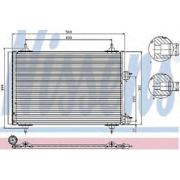 Condenseur, climatisation Peugeot 307 + SW + CC+ Break avant 08/2004 CO2310