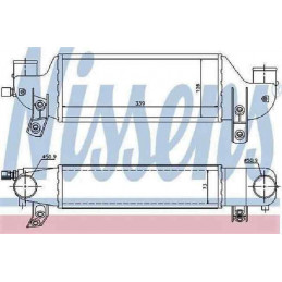 Intercooler, radiateur de turbo, échangeur d'air Ford Fiesta 4 Focus 4881067