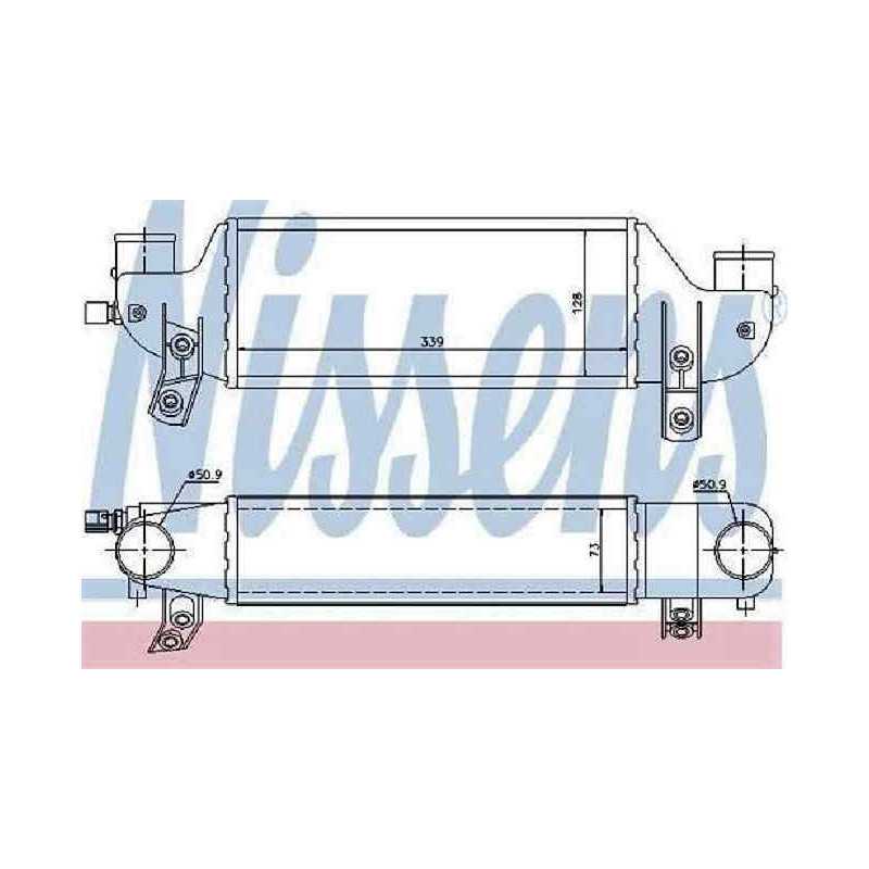 Intercooler, radiateur de turbo, échangeur d'air Ford Fiesta 4 Focus 4881067