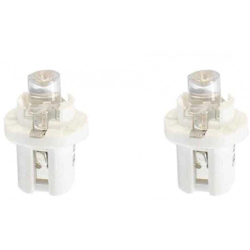 Jeu de 2 ampoules diodes, LED B8.5d blanche 12V L004W