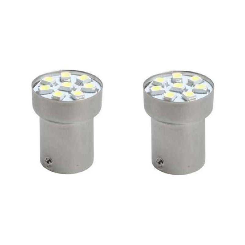 Jeu de 2 ampoules diodes, LED BA15s G18 8xSMD3528 12V Blanc L088W