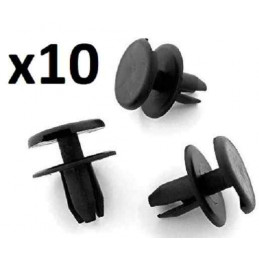 10 clips, rivets, fixations, agrafes de pare choc avant Opel ASTRA G 1406925, 9130754 007