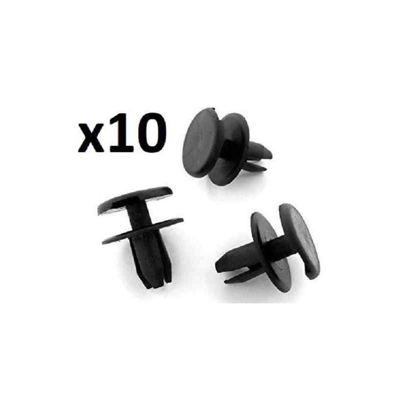 10 clips, rivets, fixations, agrafes de pare choc avant Opel ASTRA G  1406925, 9130754