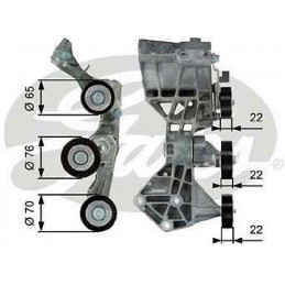 Kit de courroie d'accessoire Gates Mercedes Classe A W169 Classe B W245 T39064