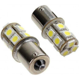 Lot 2 Ampoules feu arriere à led effet Xenon Ba15s blanc BA15S led