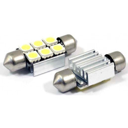 2 Ampoules Navettes à led effet Xenon c5w SMD c5w 37mm