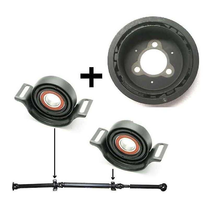 Pack 2 Paliers arbre de transmistion + bague damper d equilibrage Renault Kangoo 4x4 5244*1+5099*2