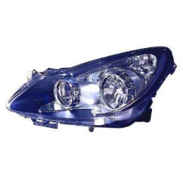 Optique Gauche H7+H1 electrique Fond NOIR Opel CORSA D 6132504