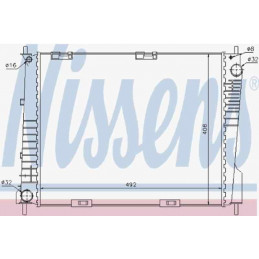 Radiateur moteur, radiateur de refroidissement Renault Clio 3 Clio grandtour Modus/Grand modus R13447