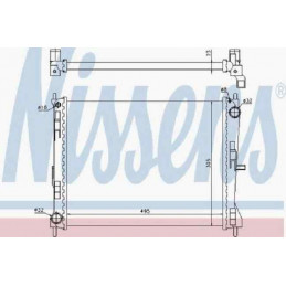 Radiateur moteur, radiateur de refroidissement Nissan Micra 3 Note Renault Clio 3 Modus/Grand modus R13655