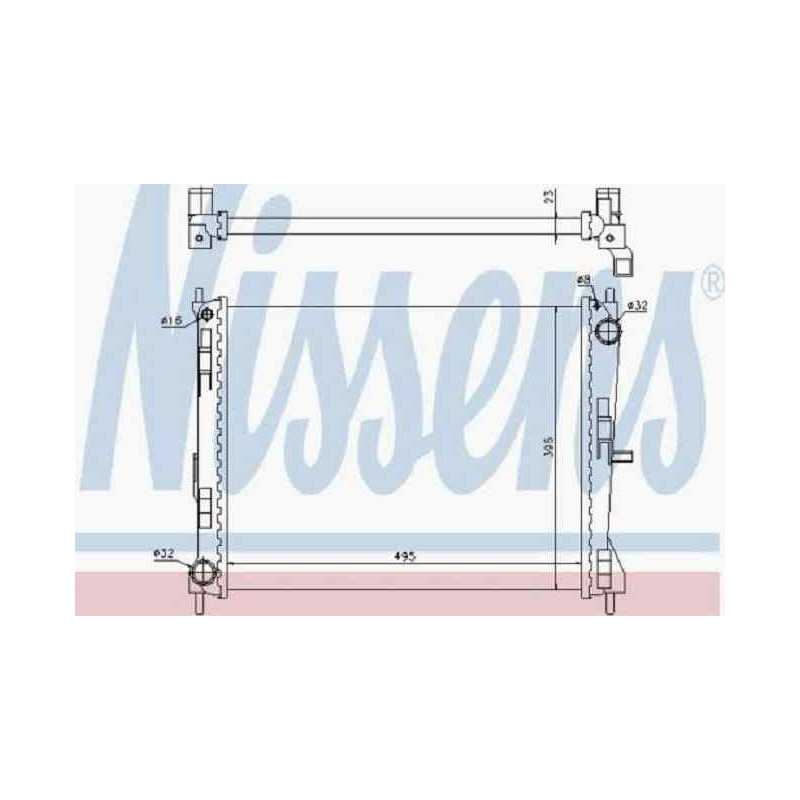 Radiateur moteur, radiateur de refroidissement Nissan Micra 3 Note Renault Clio 3 Modus/Grand modus R13655