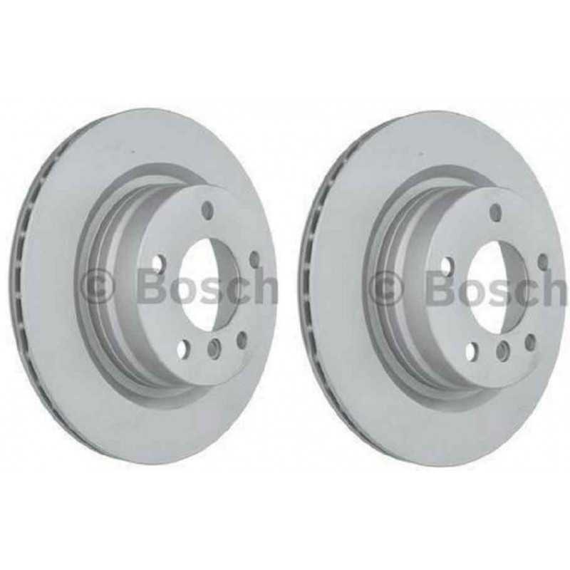 Jeu de 2 disques de frein arrière BOSCH Bmw Série 1 E81 E87 Série 3 E90/91/92/93 Ventilés