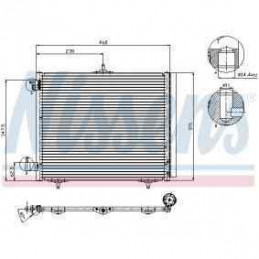 Condenseur Climatisation Citroen C2 C3 C4 DS3 Peugeot 207 208 308 1007 2008 CO4550