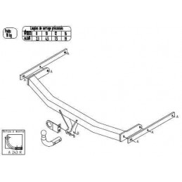 Attelage pour Mazda 3 modele Jusqu'à 05/2009 1504R