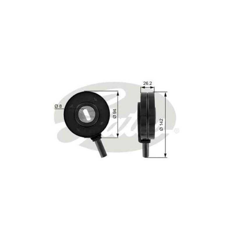 Galet tendeur courroie d'accessoire GATES Citroen Jumper Xm Peugeot 605 Boxer T36022 Galet tendeur courroie d'accessoire GATES Citroen Jumper Xm Peugeot 605 Boxer T36022