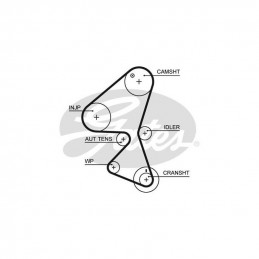 Courroie de distribution GATES Citroën Fiat Ford Mazda Mini Peugeot Volvo 1.6 hdi tdci G5598XS - 5598XS