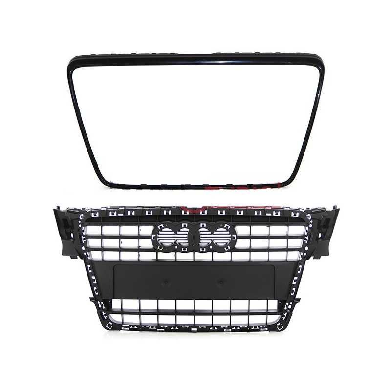 Grille de calandre NOIRE Audi A4 de 01/2008 à 09/2011