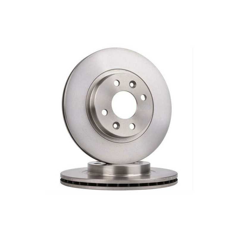 Jeu de 2 disques de frein avant ventilés NIPPARTS pour Dacia Logan Sandero Nissan Kubistar Renault Clio Kangoo Megane Twingo
