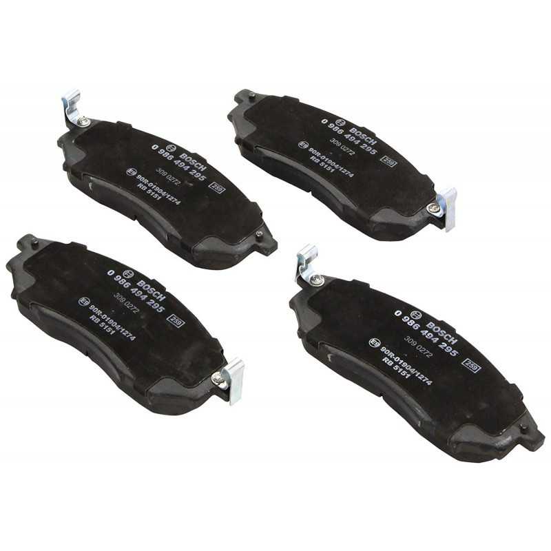 Jeu de 4 plaquettes de frein avant BOSCH pour Nissan Murano Navara Pathfinder Qashqai Renault Koleos 0986494295 Jeu de 4 plaquettes de frein avant BOSCH pour Nissan Murano Navara Pathfinder Qashqai Renault Koleos 0986494295