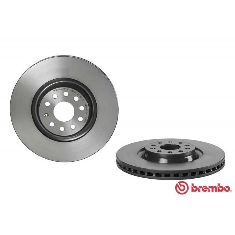 Jeu de 2 disques de frein avant BREMBO Audi A3 TT Seat Leon Skoda Octavia Superb Vw Golf 7 Passat Tiguan 09.C306.11