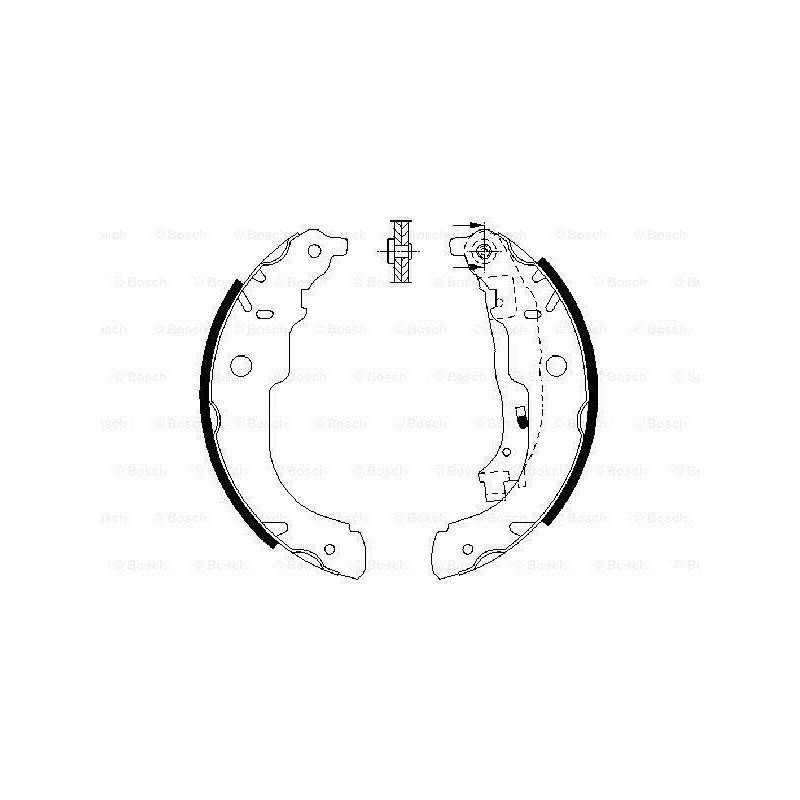 Jeu de machoires, kit frein arriere pour BOSCH Citroen C3 DS3 Peugeot 207 208