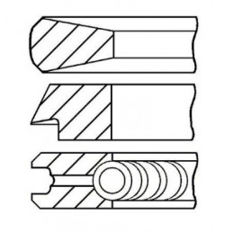 Jeu de segments de pistons moteur pour Citroen Jumper Peugeot Boxer 0813580000