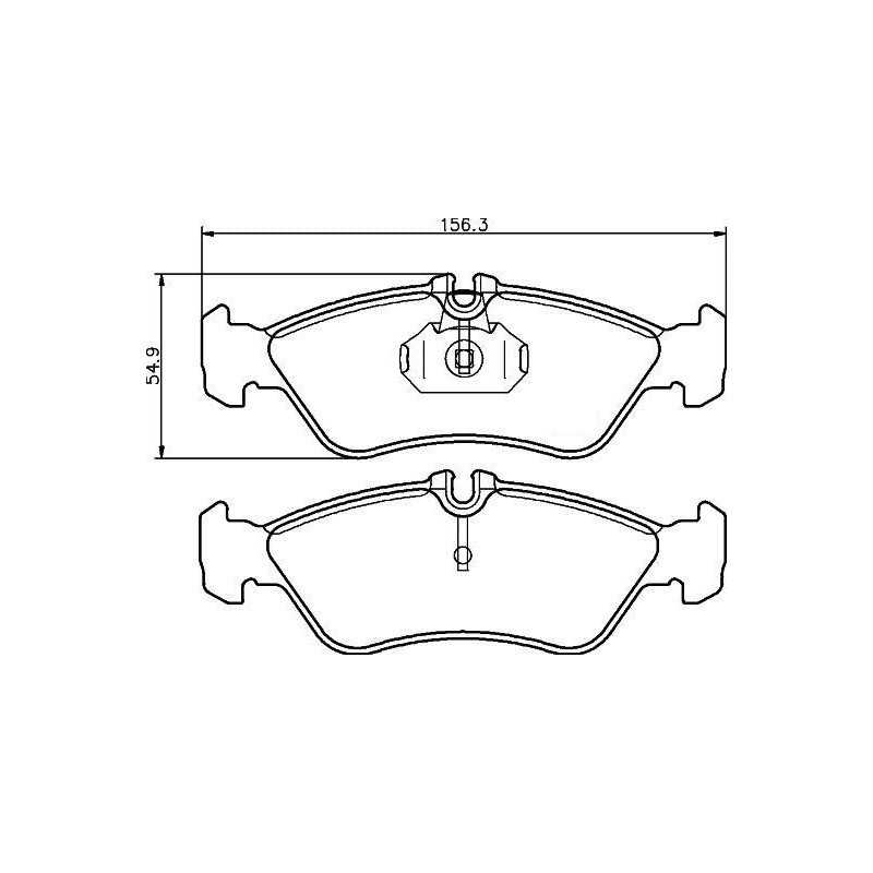 Jeu de 4 plaquettes de frein arriere EICHER pour Mercedes Sprinter 2 3 4 Volkswagen LT 38-35 28-46 101220319