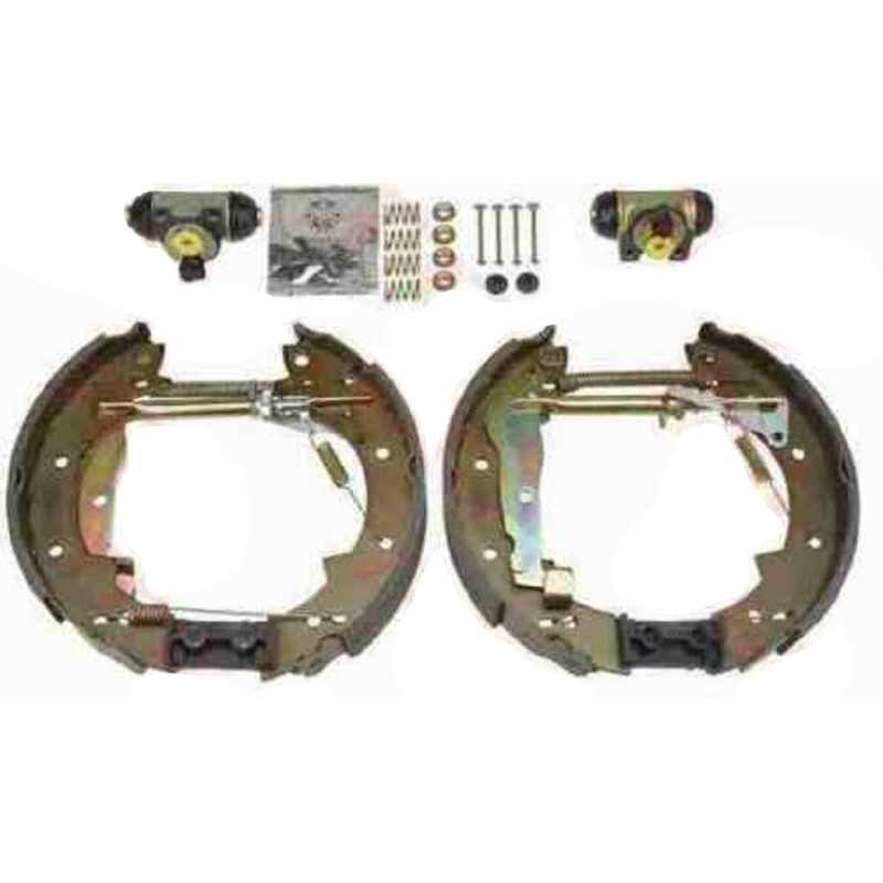 Jeu de 4 machoires avec cylindres de roue Renault Express 1 2 Rapid Safrane MSP129 Jeu de 4 machoires avec cylindres de roue Renault Express 1 2 Rapid Safrane MSP129