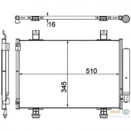 Condenseur, radiateur climatisation pour Suzuki Swift 3 4 8FC 351 303-491