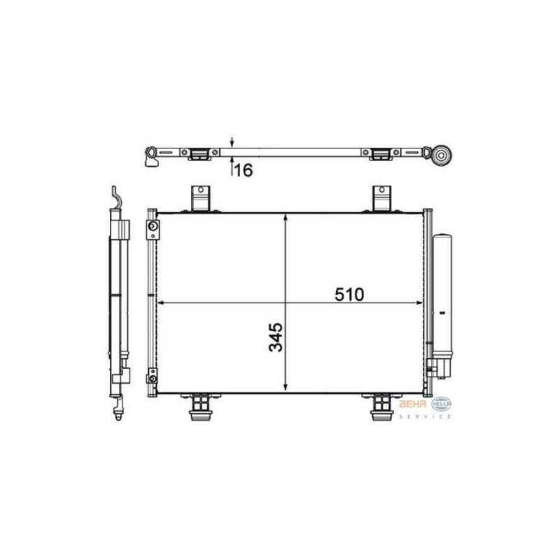 Condenseur, radiateur climatisation pour Suzuki Swift 3 4 8FC 351 303-491