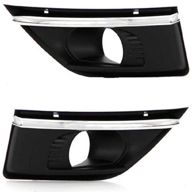 Jeu 2 grilles antibrouillard CHROME pour Citroen C4 Grand Picasso à partir de 10/06