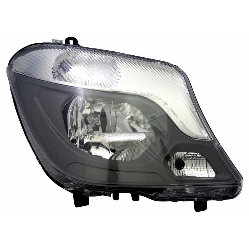 Optique, phare avant droit H7+H7 électrique a/moteur pour Mercedes Sprinter à partir de 09/13