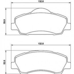 Jeu 4 Plaquettes de frein avant pour Citroen C-Elysée C4 2 Cactus Peugeot 301 308 1430300