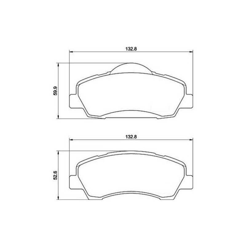 Jeu 4 Plaquettes de frein avant pour Citroen C-Elysée C4 2 Cactus Peugeot 301 308 1430300